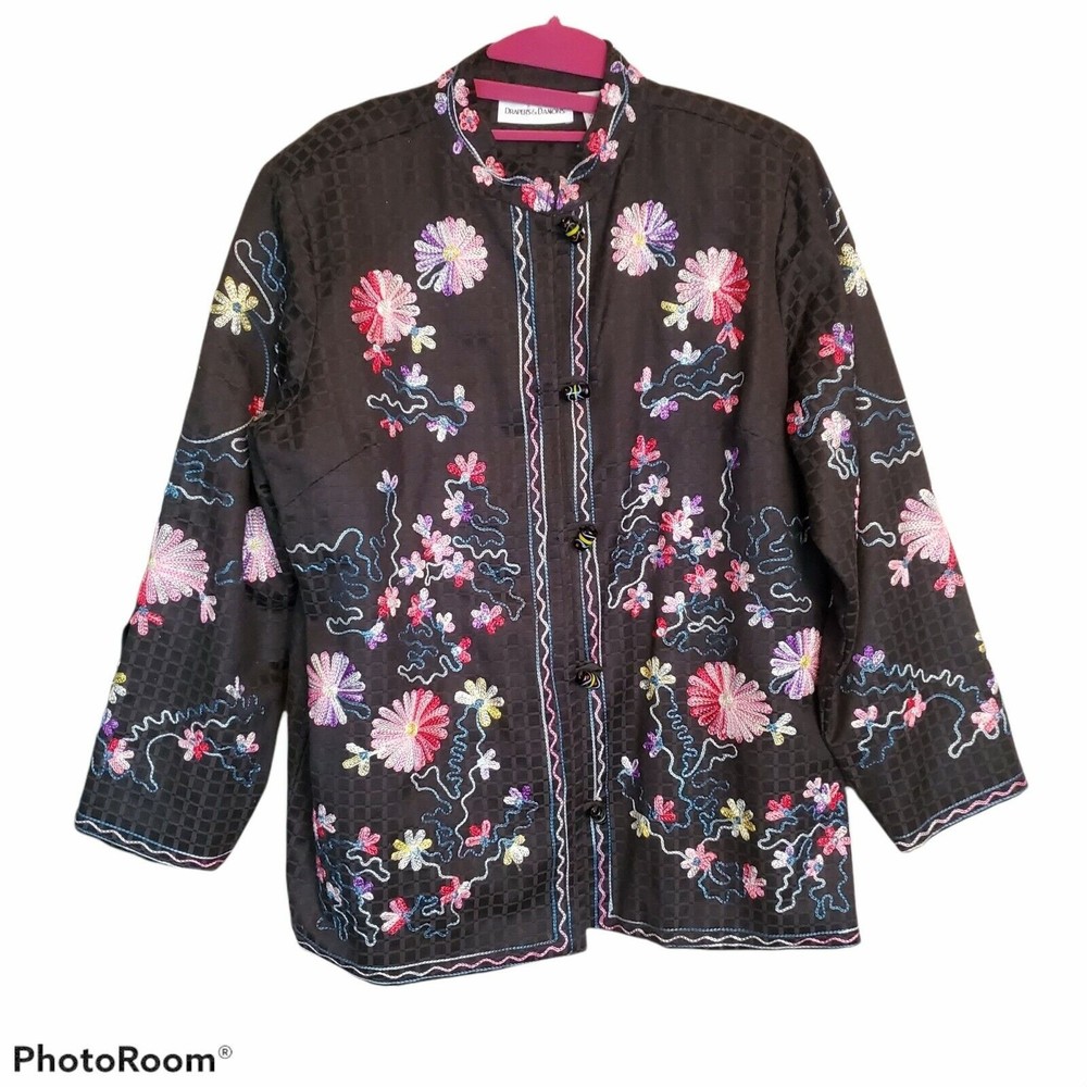 Embroidered Lined Sz Lge Jacket Draper& Damons Spring